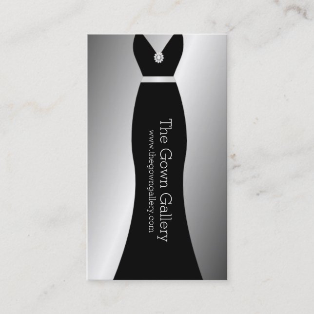 Evening Gowns Wedding Dress Bridal Shop Business Card (Front)