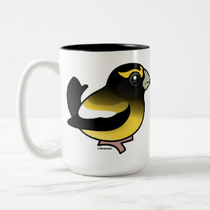 Evening Grosbeak Two-Tone Coffee Mug