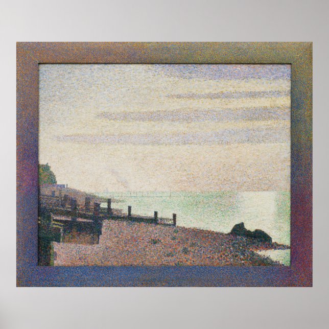 Evening Honfleur by Georges Seurat Poster (Front)