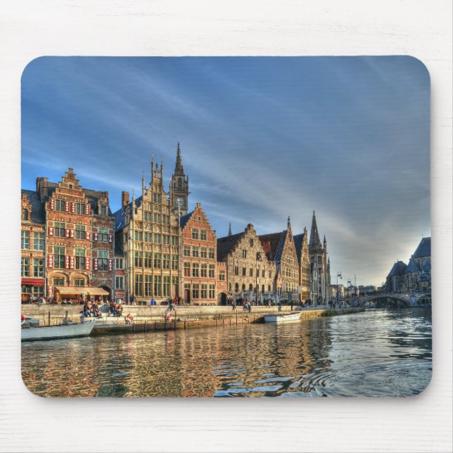 Evening in Gent Mouse Pad (Front)