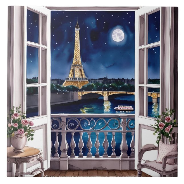 Evening in Paris Ceramic Tile (Front)