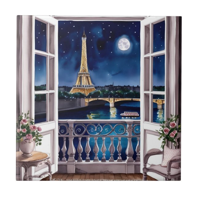Evening in Paris Ceramic Tile (Front)