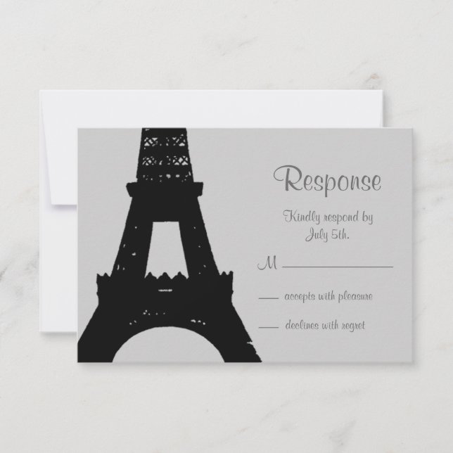 Evening in Paris RSVP Card (Front)