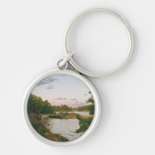 Evening in the swedish archipelago key ring