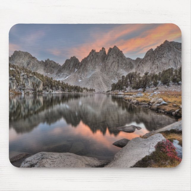 Evening Kearsarge Pinnacles Reflections Mouse Pad (Front)