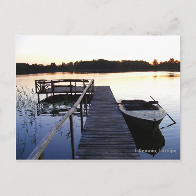 Evening Lake Postcard (Front)