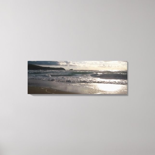 Evening Light Fistral Beach Newquay Cornwall UK Canvas Print (Front)