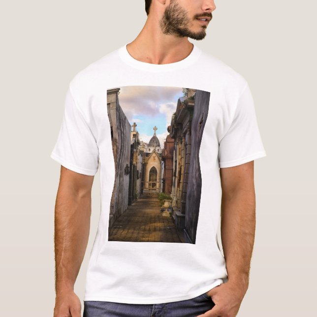 Evening Light In Recoleta Cemetery T-Shirt (Front)