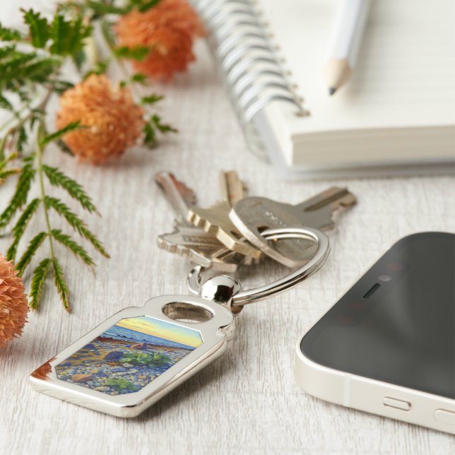 Evening light on the coast of Vormsi Key Ring (Side)