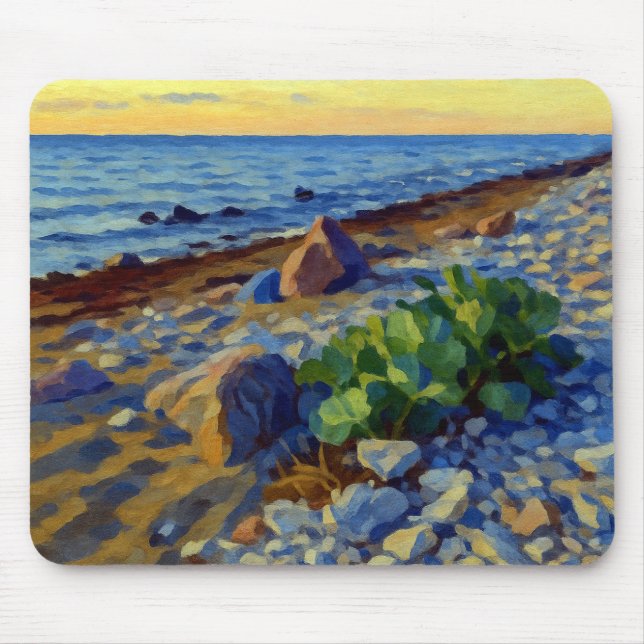Evening light on the coast of Vormsi Mouse Pad (Front)
