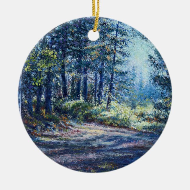 "Evening Light On the Trail" Ornament (Front)