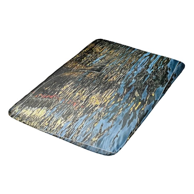 Evening lights on the sea bath mat (Angled)