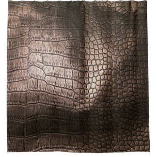 Evening Luxe: Leather Textured Sophistication Shower Curtain