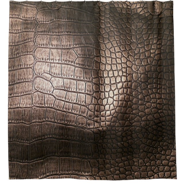 Evening Luxe: Leather Textured Sophistication Shower Curtain (Front)