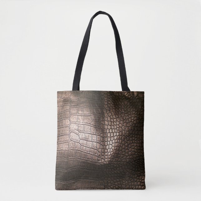 Evening Luxe: Leather Textured Sophistication Tote Bag (Front)