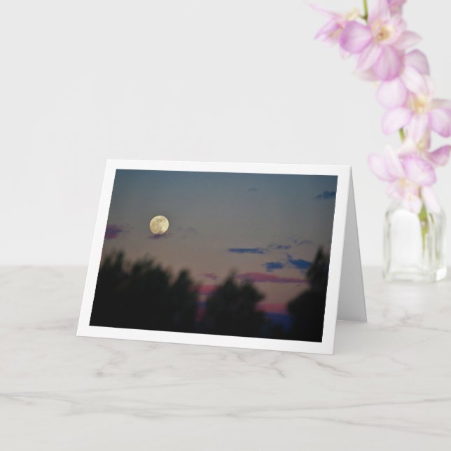 Evening Moon Landscape Card (Orchid)
