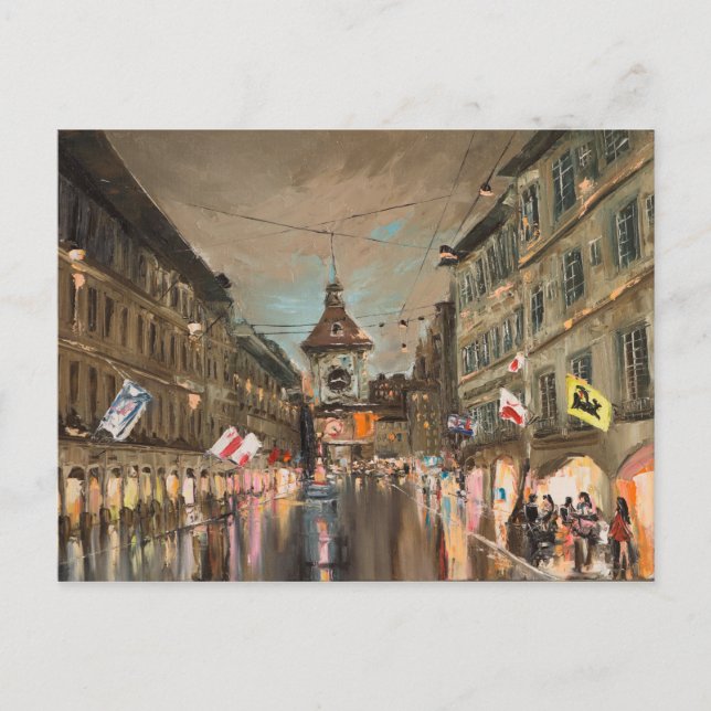 Evening on Kramgasse Postcard (Front)