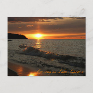 Evening on Lake Superior Postcard