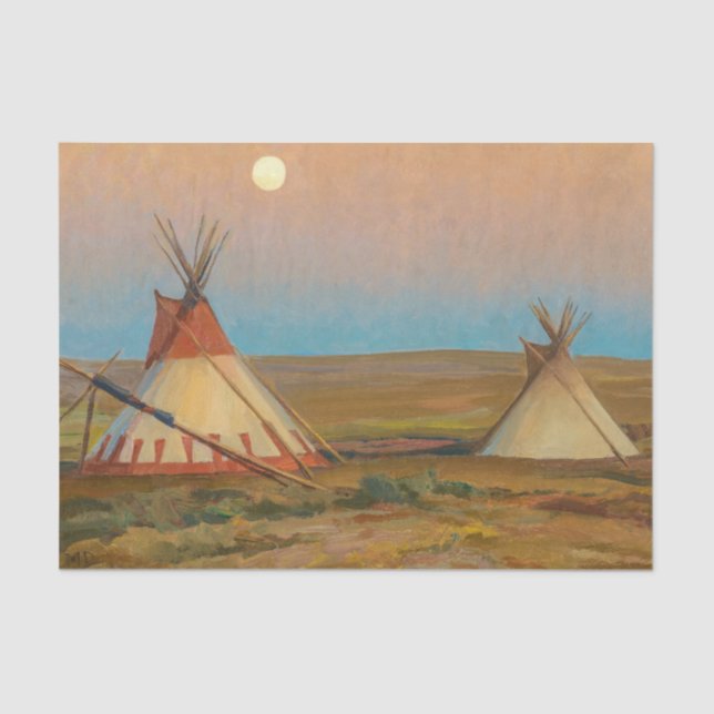 Evening on the Blackfeet Reservation by Dixon Tissue Paper (Front)