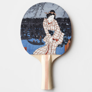 Evening on the river by Utagawa Hiroshige Ping Pong Paddle
