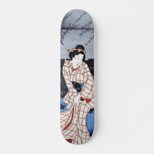 Evening on the river by Utagawa Hiroshige Skateboard