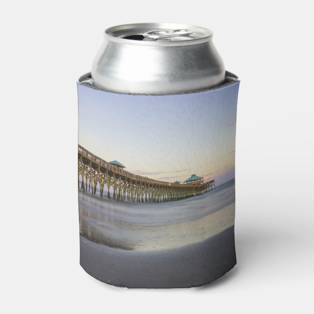 Evening Peace On Folly Beach Can Cooler (Can Front)