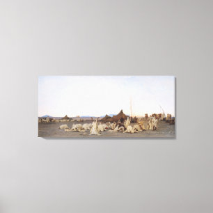 Evening Prayer in the Sahara, 1863 Canvas Print