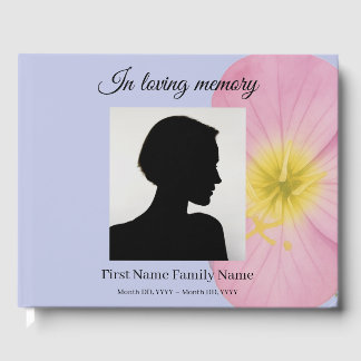 Evening primrose funeral guest book