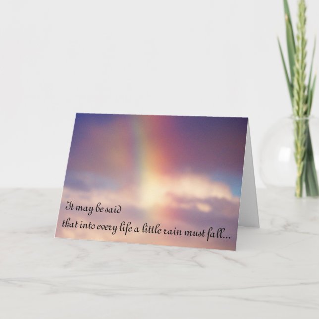 Evening Rainbow Sympathy Card (Front)