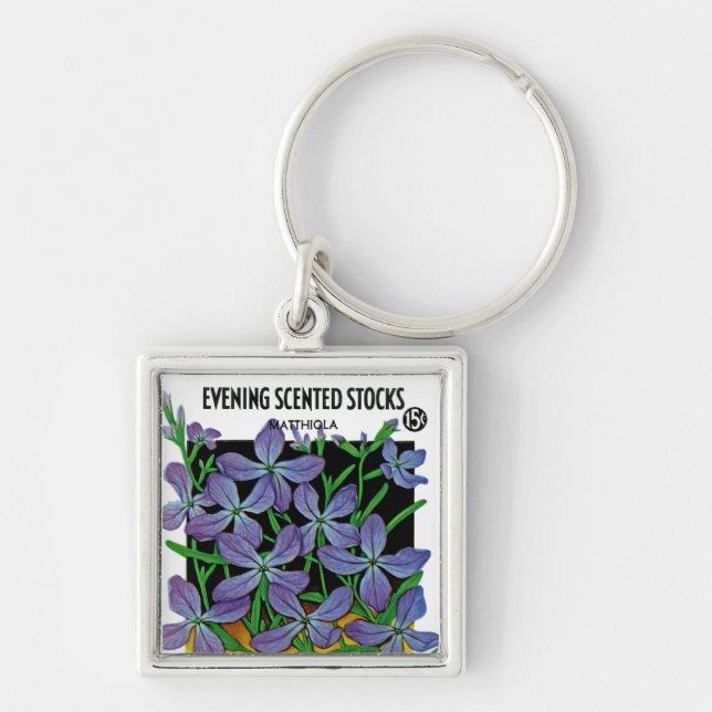 Evening Scented Stocks Key Ring (Front)