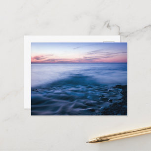 Evening sea postcard