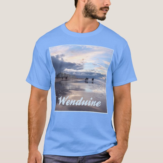 Evening Sky Wenduine Beach, Belgium T-Shirt (Front)