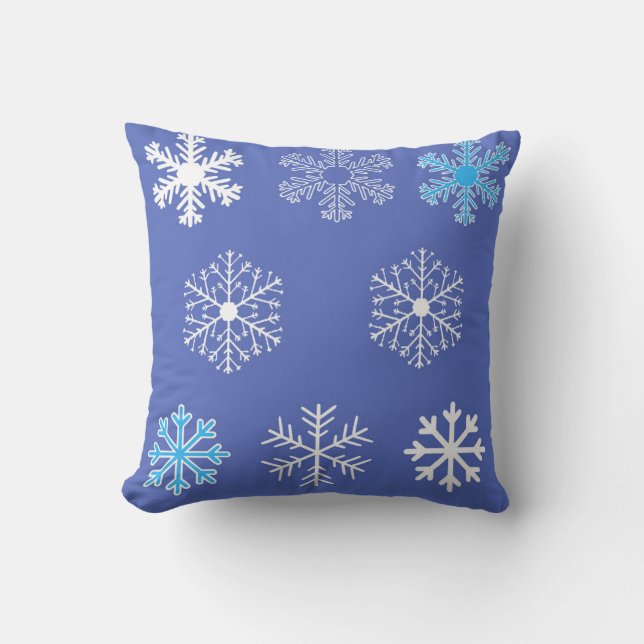 Evening Snowflakes Cushion (Front)