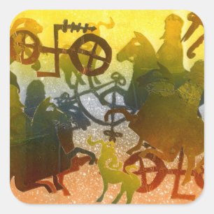 Evening Square Sticker