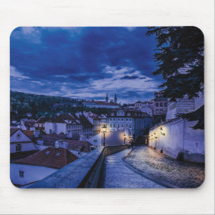 Evening street in Prague Mouse Pad