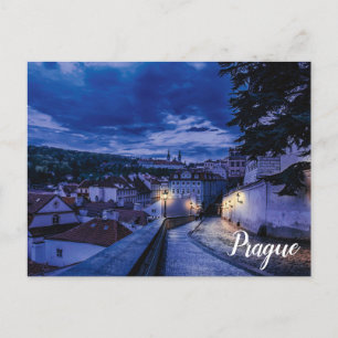 Evening street in Prague Postcard
