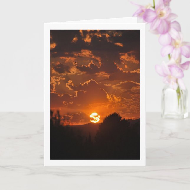 Evening Sunset Landscape Card (Orchid)