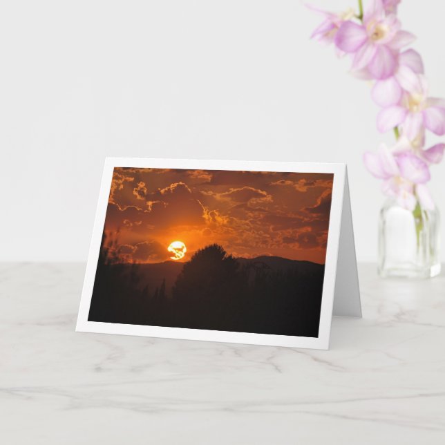 Evening Sunset Landscape Card (Orchid)