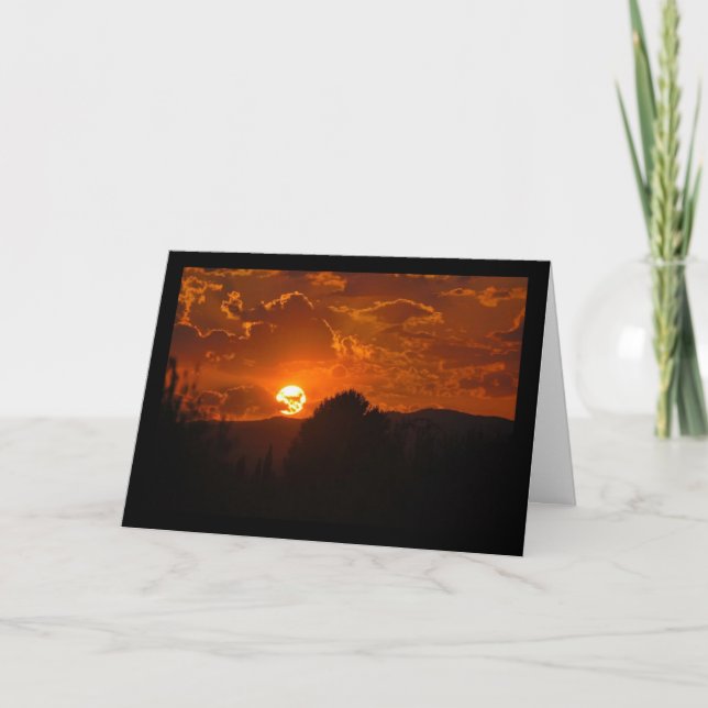 Evening Sunset Landscape Card (Front)