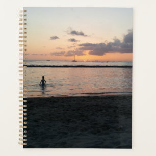 Evening Sunset Tropical Beach Waikiki Oahu Hawaii Planner