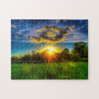 Evening Sunset Wisconsin. Jigsaw Puzzle