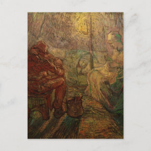 Evening - The Watch by Vincent van Gogh Postcard