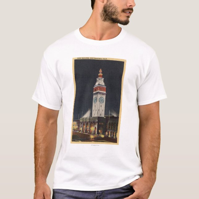 Evening View of Ferry Building T-Shirt (Front)