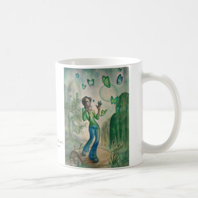 Evening With Butterflies Coffee Mug (Right)