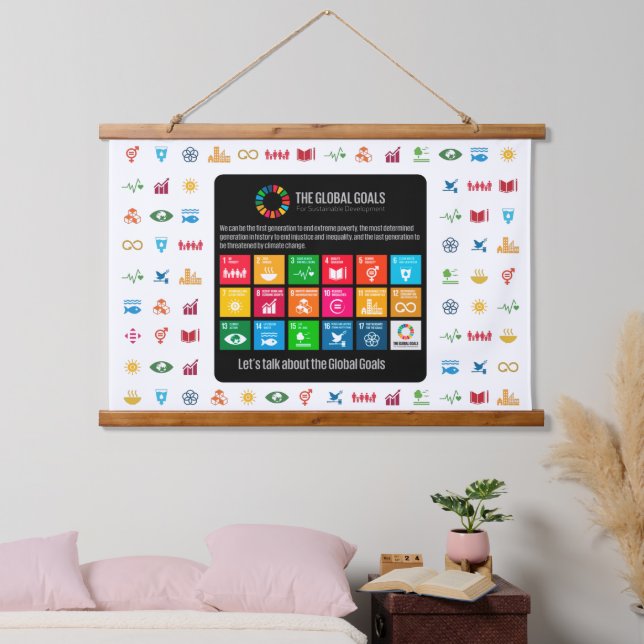 Event Backdrop SDG Wall Art for Classrooms Offices (Bedroom)