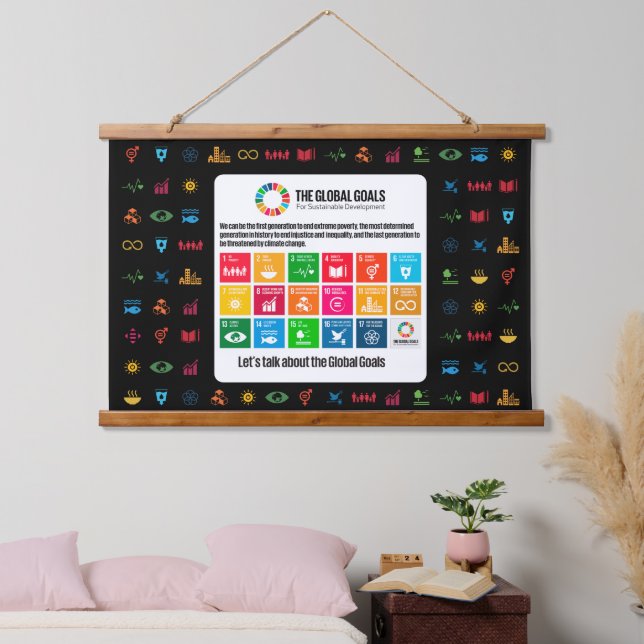 Event Backdrop SDG Wall Art for Classrooms Offices (Bedroom)