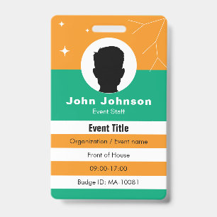 Event badge data ID badge