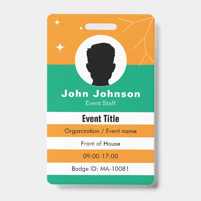 Event badge data ID badge (Front)