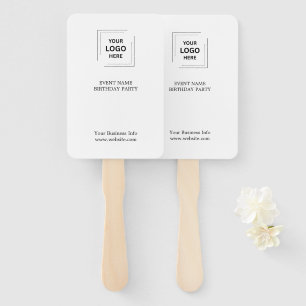 Event Branding   Auction Paddle Modern Logo Hand Fan