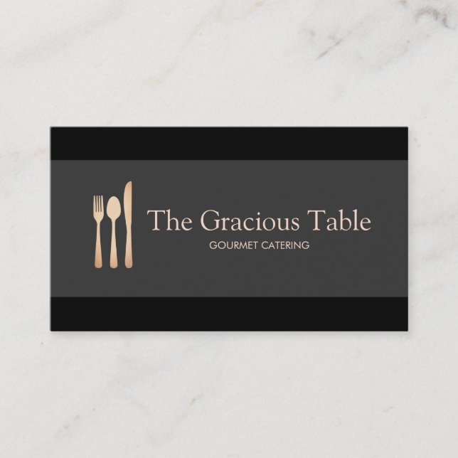 Event Caterer Catering  Business Card (Front)